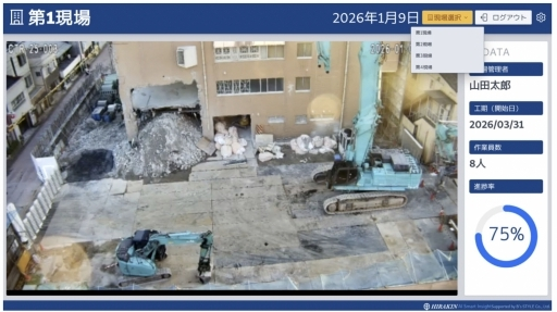 遠隔管理と防犯を一台で完結。B's STYLEがAI画像解析の「工事現場監視システム」を開発、岡山のヒラキン興産に導入
